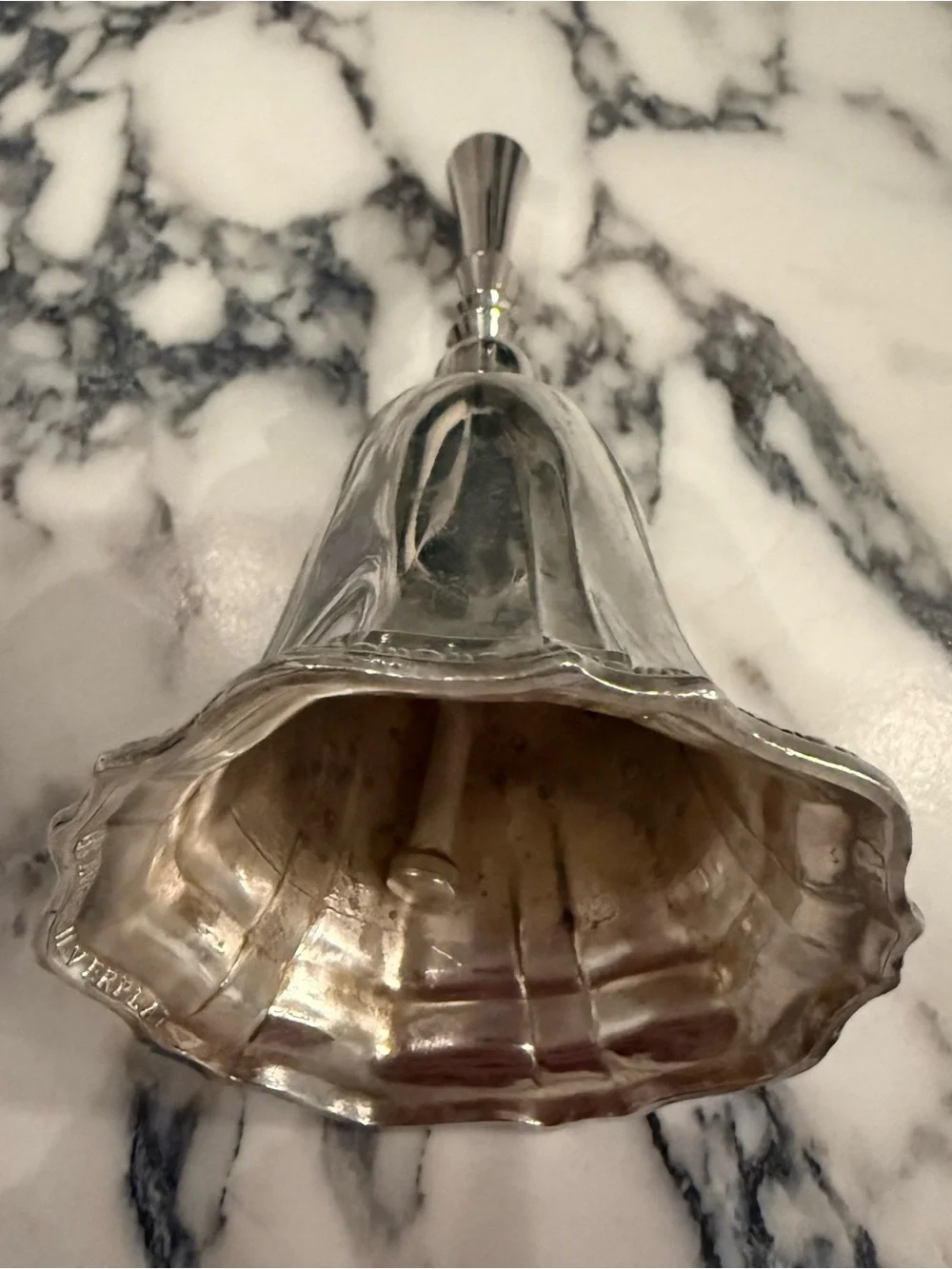 Vintage Avon Hudson Manor Collection Silver-Plated Hostess Dinner Bell 5.5” tall